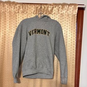 University of Vermont hoodie, gray, barely worn, kids XL